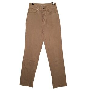 PacSun Dad Jean Tan‎ Khaki High Waisted Straight Leg Denim Pants Size 24